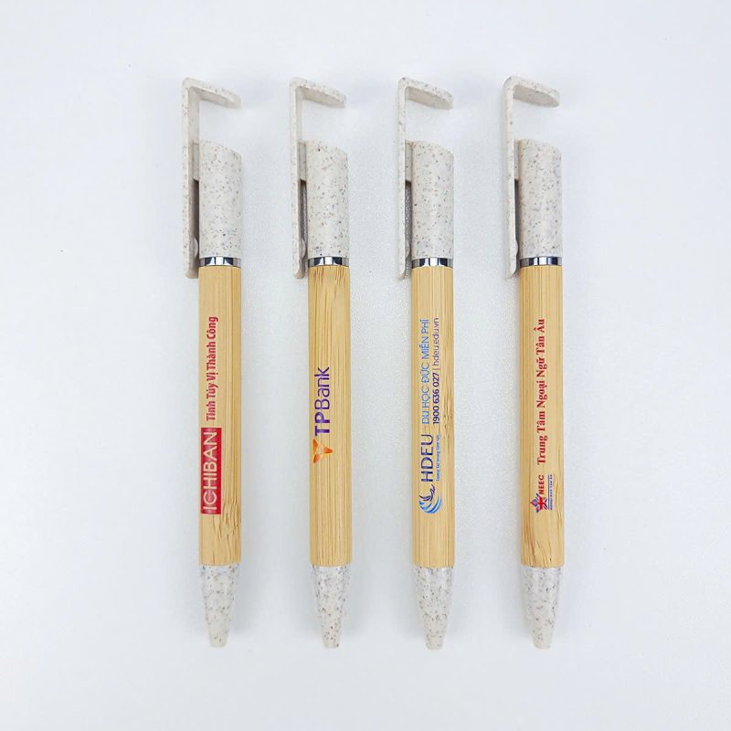 in logo lên bút bi bằng tre giá rẻ tại tphm bp7001